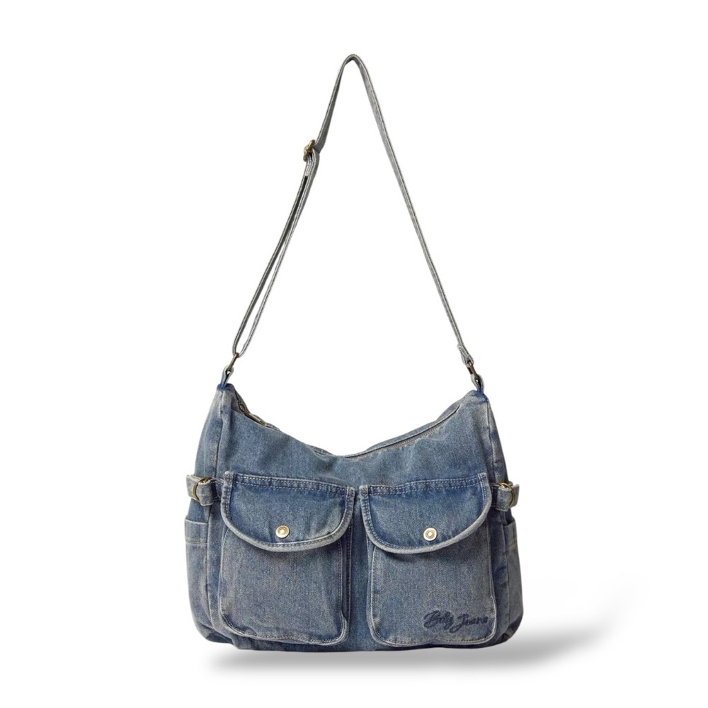 Urban Outfitters BDG Oversized Denim Pocket Bag in Light Blue